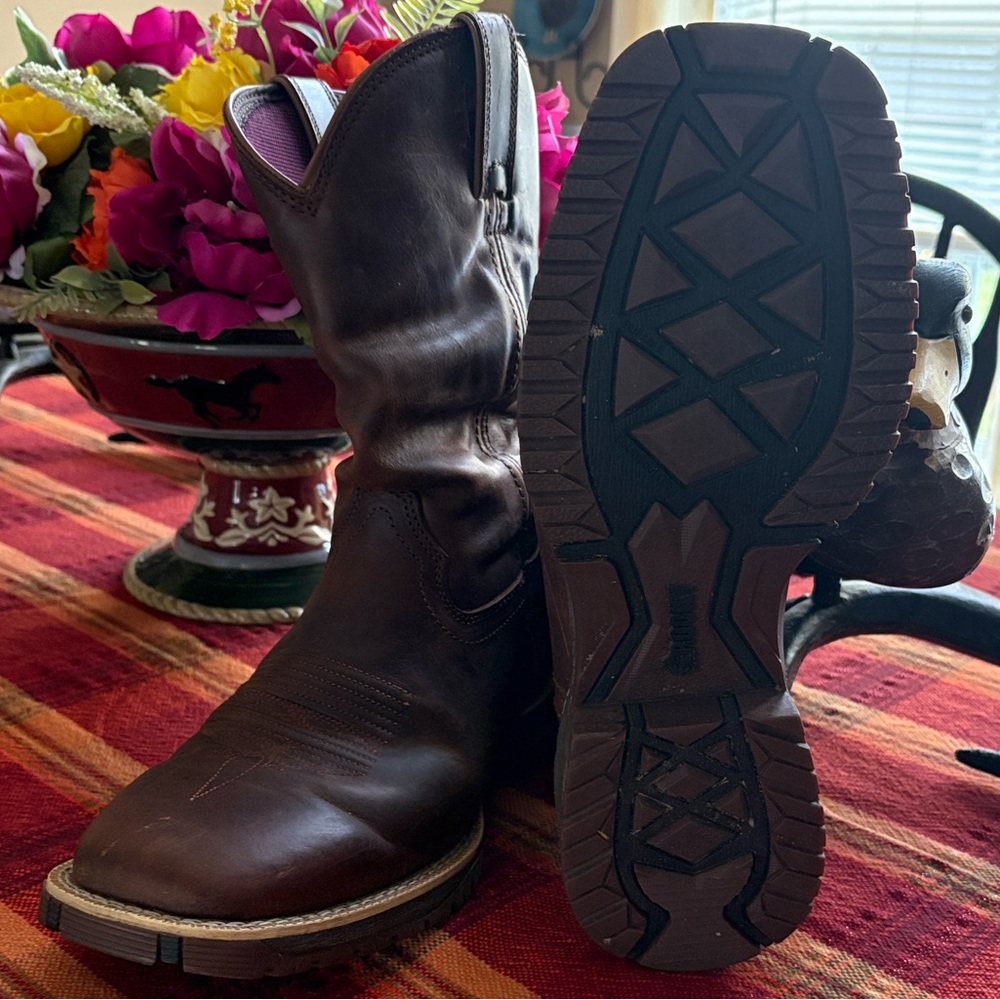 Rocky Women’s  Brown Leather Cowboy Boots - Picture 4 of 4